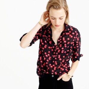 J. Crew Cherry Print Silk Blend
Popover 🍒.